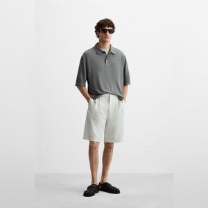 Zara Viscose polo shirt